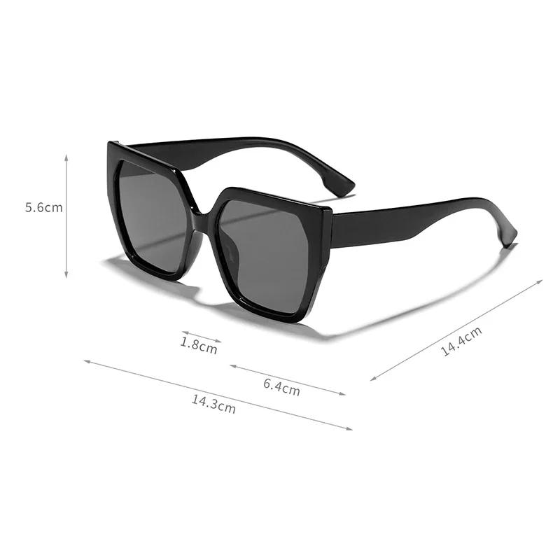 Trendige Spiegel Quadratische Sonnenbrille Damen Herren Farbverlauf Klassisch Großes Gestell Designer Marke Brillen Weiblich Männlich