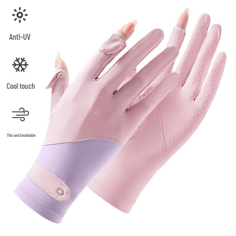 Women's Long Sleeve UV Protection Cycling & Driving Ice Silk Gloves