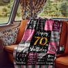 70Th Birthday Blanket Personalized Name Soft Comfortable Stylish Blanket Car Blanket Perfect For Travel Camping Outdoor Home Suitable For All Seasons