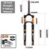 26/27.5/29 Bike Fork Air Suspension MTB Bicycle Front Fork 9*100 140mm Travel Remote/Manual Cycling Fork MTB Bike Parts