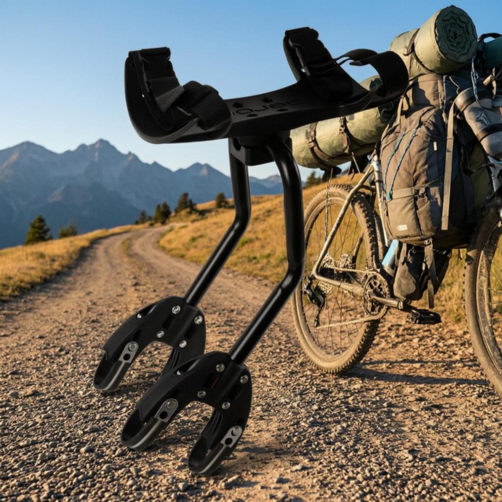 Fahrrad-Gepäckträger mit Nylon-Plattform Stabiles Heckgepäck Verstellbarer Träger