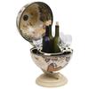 Support de Vin - VIDAXL - Globe en Bois - Décoration Intérieure - Couleur Blanche - Espace de Rangement