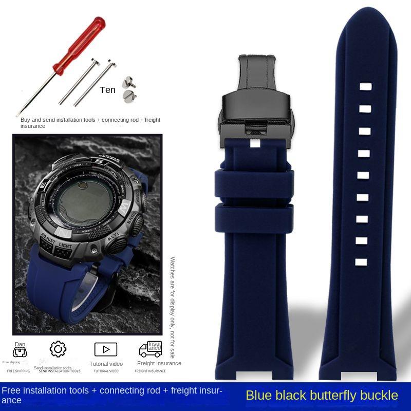 Pro Casio PRG-240 PRG-130Y/T PRW-1500 PRG-130 Pryskyřice Silikon Konkávní Gumový Řemínek na Hodinky s Nářadím Sportovní Řemínek Příslušenství