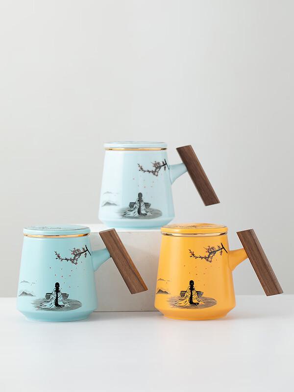 Chaxun Artistic Porcelain Filter Tea Cup Gift Set