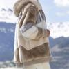 New Winter Women's Fashion Jacket Hooded Warm Plush Loose Jacket for Women Patchwork Winter Outerwear Faux Fur Zipper Ladies Parka Coat Plus Size