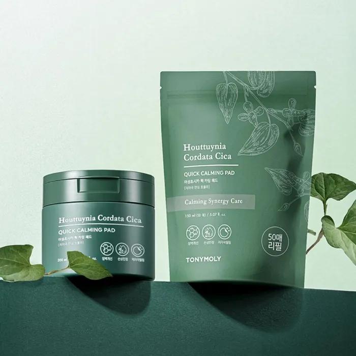 [SET] Houttuynia Cordata Cica Quick Calming Pad + 50 Refill Packs