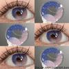 2Pcs Colored Contact Lenses for Eyes Cosplay Red Eye Lens Purple Anime Lenses Halloween Beauty Cosmetic for Eyes Yearly