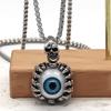 Gothic Eye Skull Necklace, Punk Eye Pendant Titanium Steel, Unique Personality Pendant