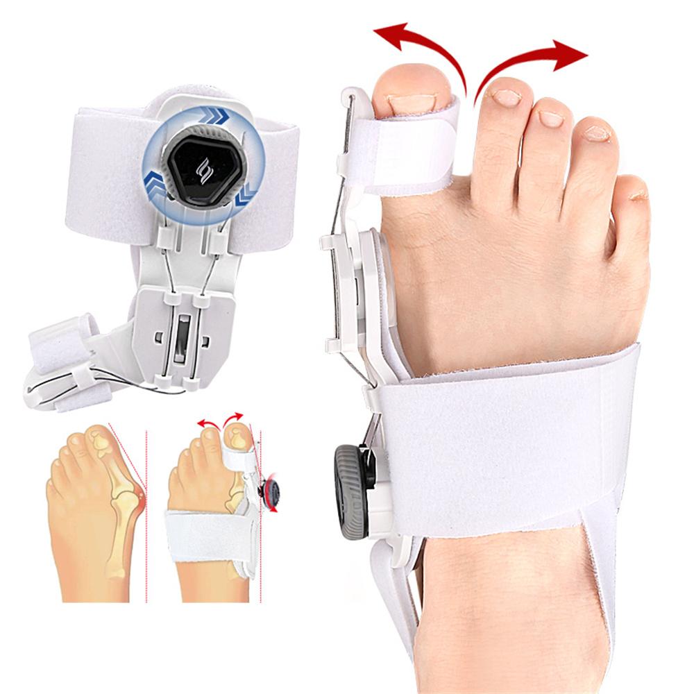 

004 Adjustable Day and Night Bunion Corrector Toe Separator with Rotating Knob White