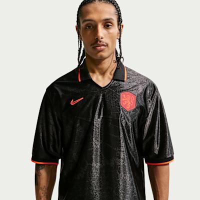 Nike Dri Fit Soccer Jerseys Men s Black/Orange Red/Orange Red V Neck M M