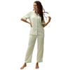 Plus Size Women's Summer Short Sleeve Trousers Stretch Comfortable Home Wear Pajamas Set
