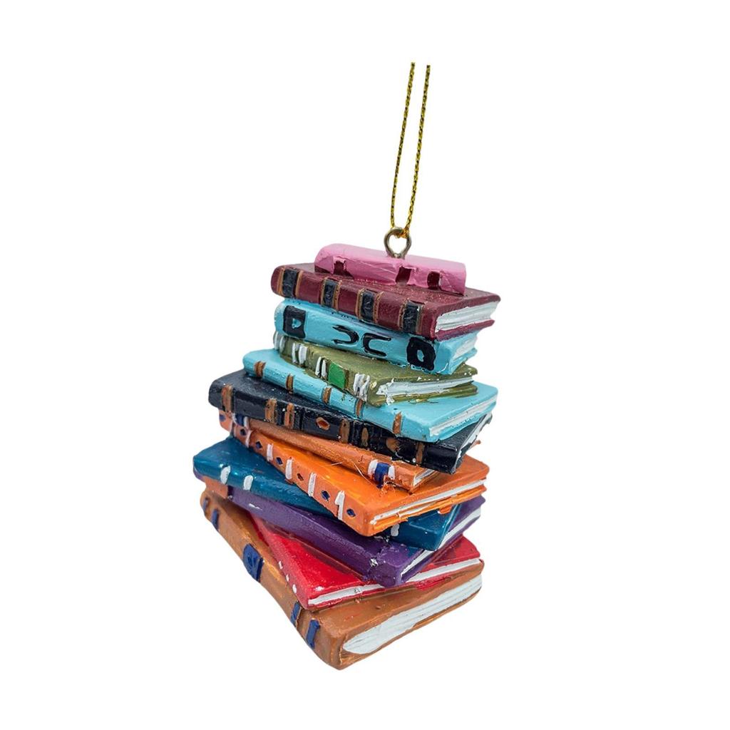 Stack of Books Christmas Ornament Cute Gifts Holiday Party Decor