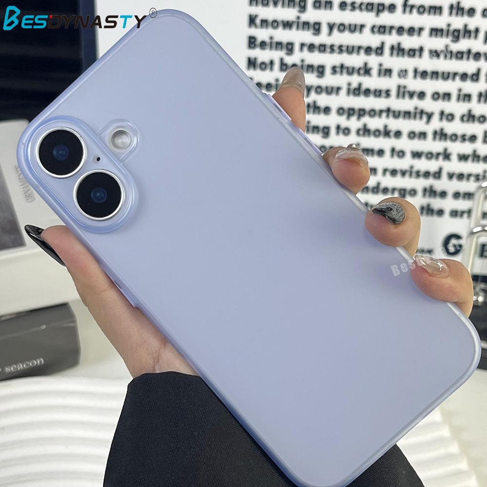 0.3mm Ultra Thin Matte Armor Translucent Case For iphone 16 Pro Max 16 Pro TPU Silicone Soft Cover 16 Color Funda 16 Plus