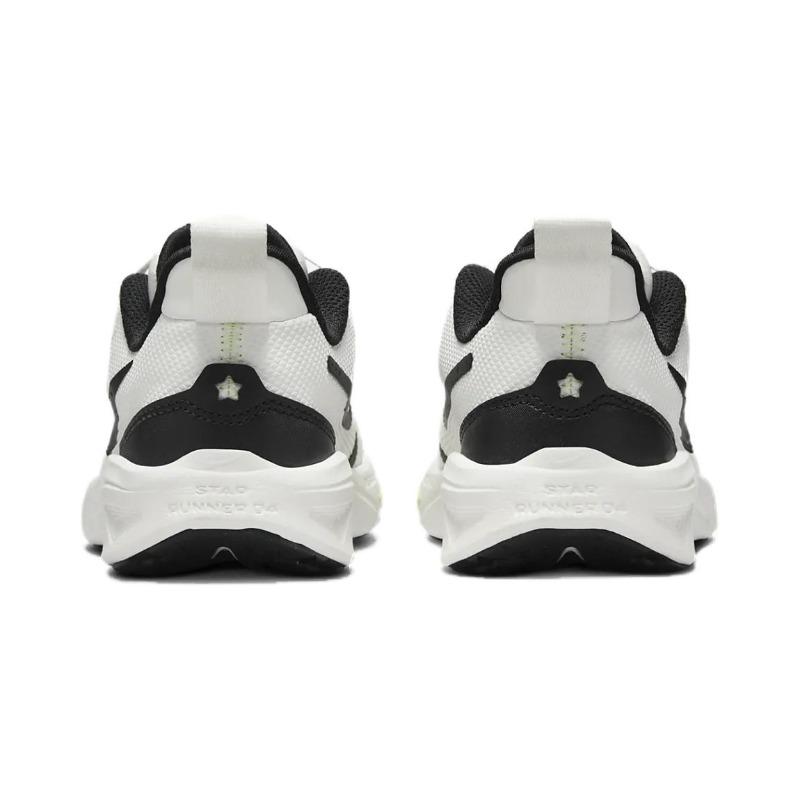 Nike Kids Star Runner 4 Low Top Running Shoes White Black DX7614-102