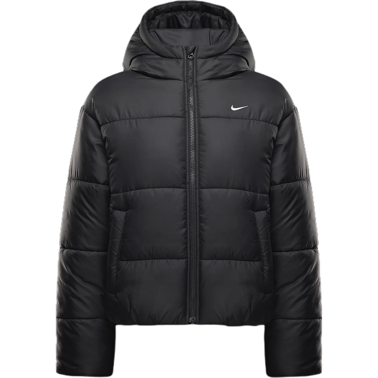 Nike Sportswear Classic Puffer Therma-FIT Hooded Jacket Women Black FZ5900-010 L