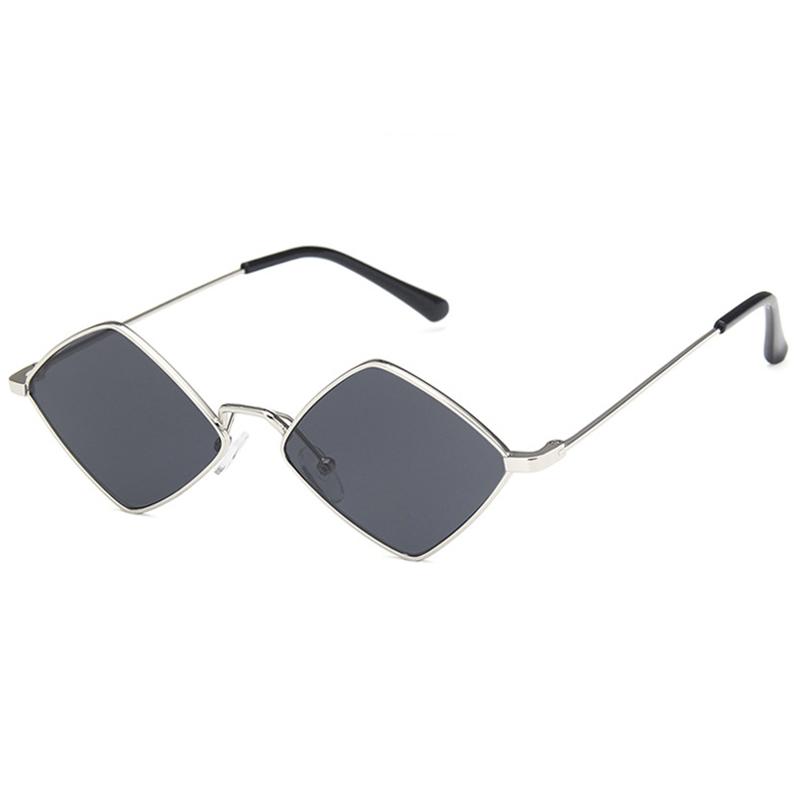 Punk Sunglasses Women Men Brand Designer Small Rhombus Sun Glasses Ladies Metal Frame Driving Eyewear Mujer