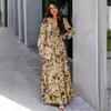 2025 European & American Women's Long Sleeve Evening Dress with Fairy Print