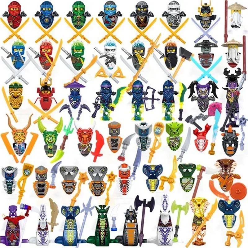 MINISO Anime Characters 24 Pieces Ninjago Mini Figure Building Block Toys Mini Doll Doll Figure Block Kids Toys Birthday Gifts