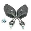 ZSADZS 2pcs/set Universal Motorcycle Rearview Mirror Bike 360 Degree Rotating Motorcycle Bike Scooter Side Mirror 8/10mm (Black)
