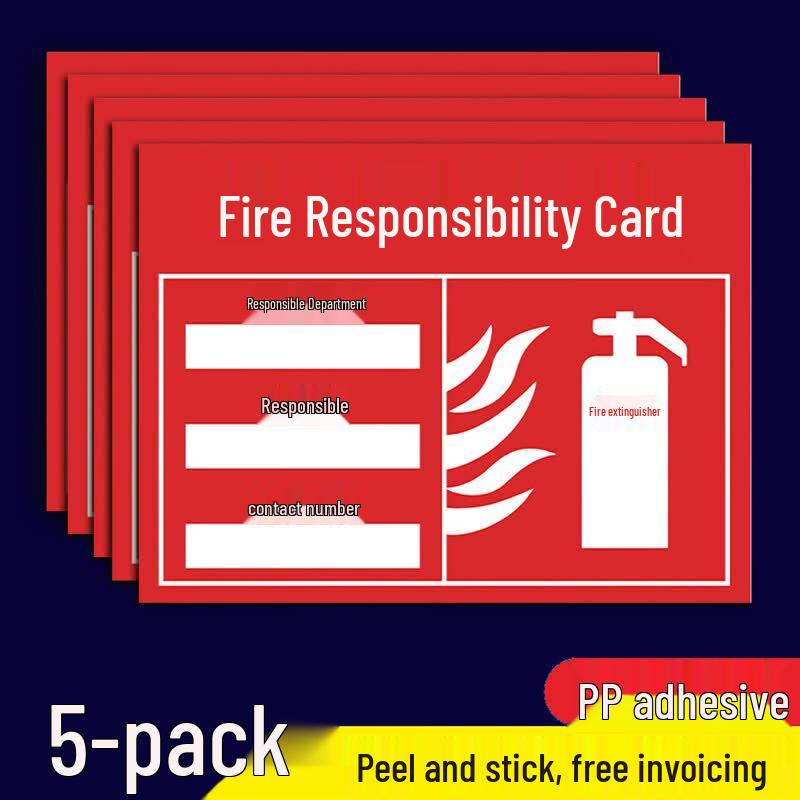 Fire Safety Responsibility Reminder Stickers