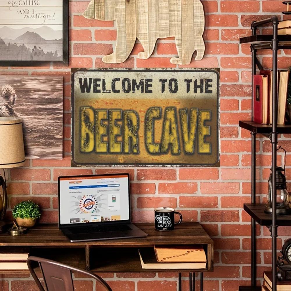 INEED Funny Beer Sign Plaque Vintage Metal Tin Signs for Home Man Cave Bar Decor Beer Lover Restaurant Kitchen Art Wall Decor