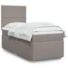 VidaXL Sommier à lattes de lit avec matelas Taupe 90x200 cm Tissu 3291160
