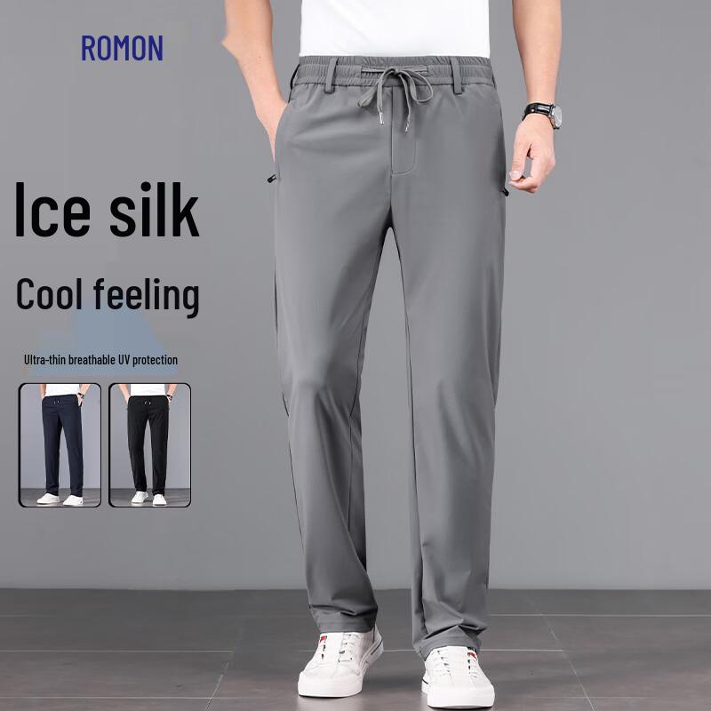 Luomeng Men's Ice Silk Casual Quick-Dry Sun Protection Pants