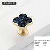 Handles Drawer Cabinet Furniture Kitchen Handles for Cabinet Knob Door Drawer Furniture Kitchen Knob Four-Leaf Clover Diamond