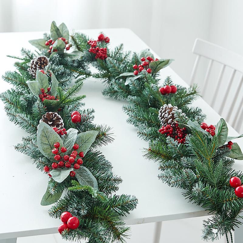 Christmas Wreath Vine Door & Wall Hanging Ornaments for Festive Atmosphere