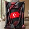 Turkey Football Printed Flannel Blanket Skin Friendly Warm Decorative Throw for Indoor Couch Bed Daily Use