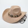 Cowboy Hat Men Women Outback Wool Felt Sunshade Sunhat For Casual Travel