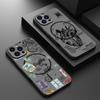 Airplane Landmark Label Case For iPhone 16 Pro Max Coque iPhone 16e 15 14 13 Pro Max 17 Air Magnetic For Magsafe Wireless Charge