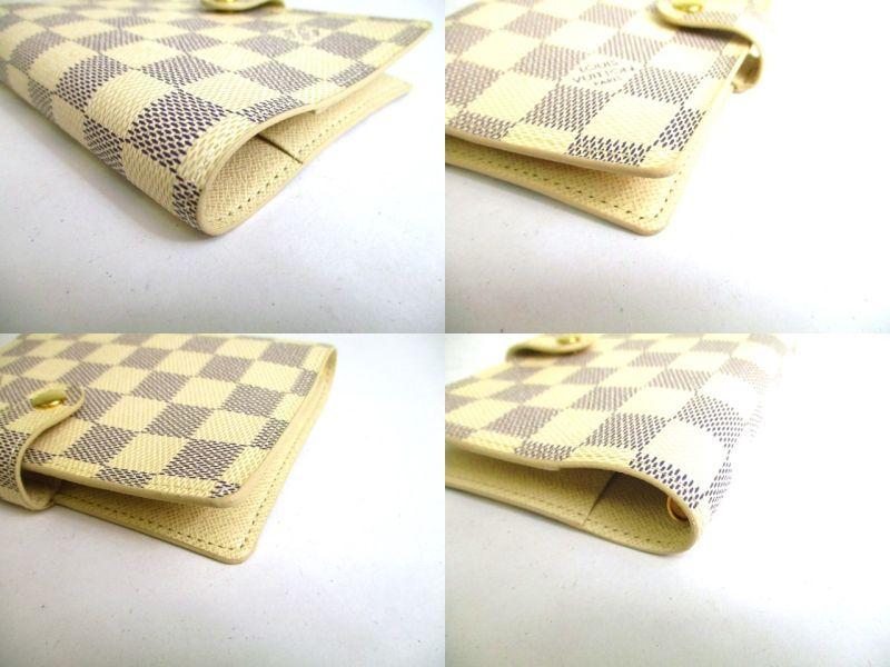 Authentic LOUIS VUITTON Damier Azur Document Holder Small Ring Agenda Cover #a103  Refurbished