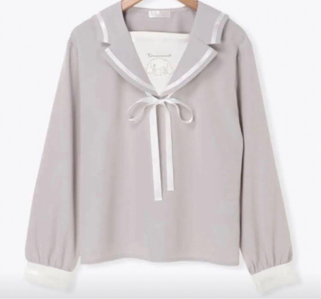 

[USED] CinnamonCinnamorollSanrioSailor Collar BlouseLong Sleeve ShirtDreamCuteMass-ProducedLandmine