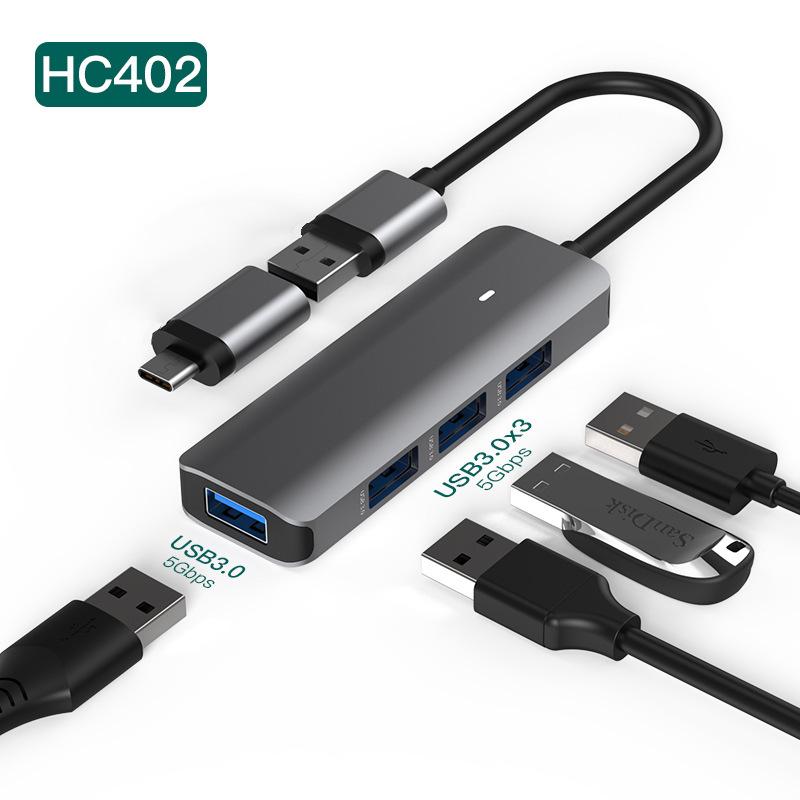 Type-C 5-in-1 Hub with SD/TF and USB 3.0 Ports & Type-C 2-in-1 Dock