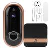HD 1080P Video Doorbell Two Way Intercom Wireless WiFi Door Bell Night Vision 166 Degrees  Wide Angle for