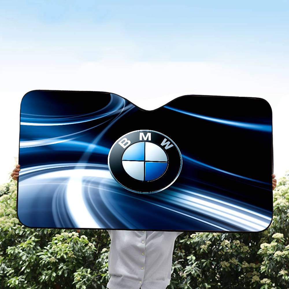 BBKG7 Luxury Sport Car B-BMWs Car Windshield Foldable Sun Shade Cover Block Reflector Portable Breathable Anti UV Protector Screen
