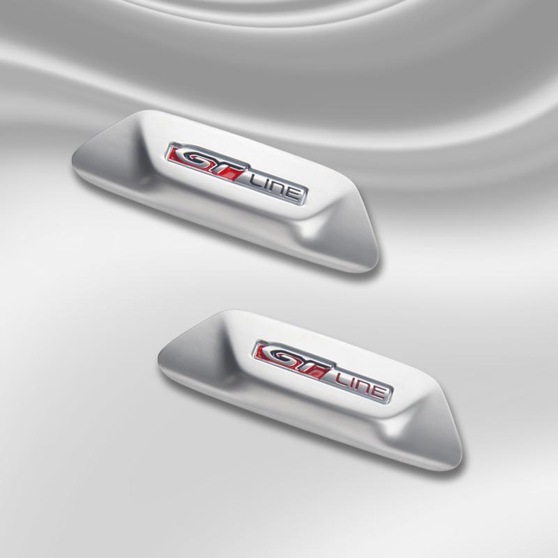 DDJNI1 3D Badge GTLINE Design Auto Stuurwiel Embleem Sticker Decal Voor Peugeot 5008 508 4008 308PHEV /2008 2022 /208 2020 2021 2022