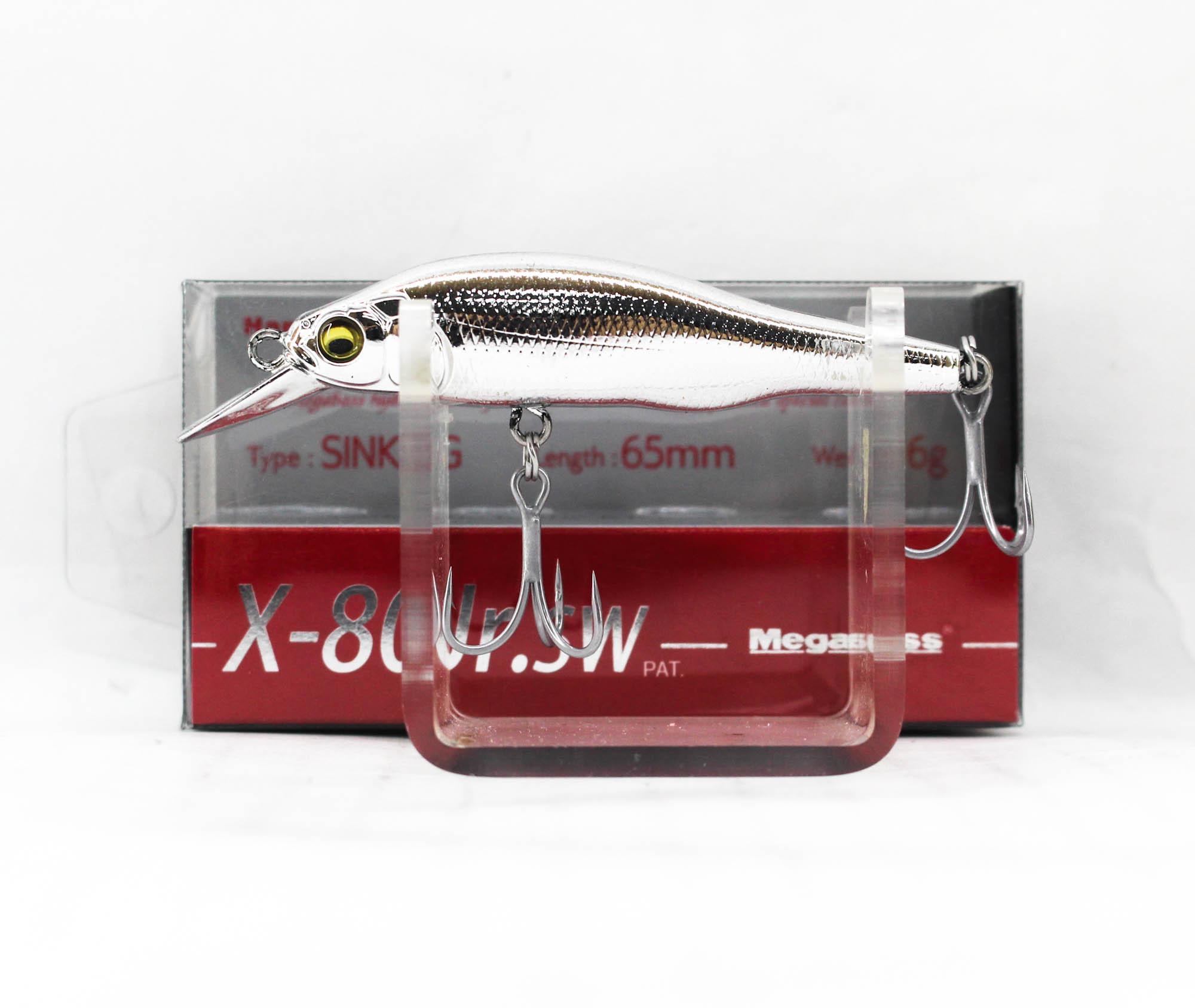 Megabass X-80 JR SW Slow Sinking Lure Full Metal Silver (5269)