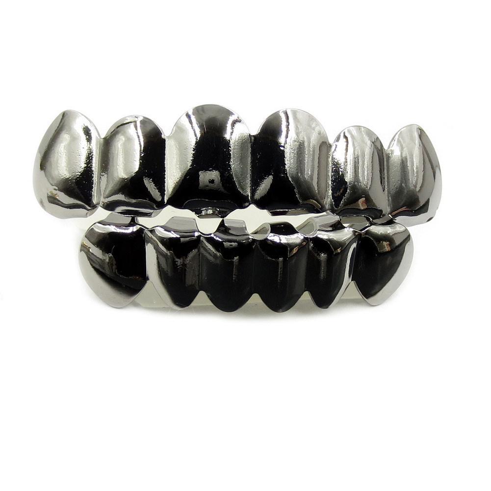 Trendy Hip Hop Grillz: Multi-Specification Hollow Pattern Six Teeth Jewelry