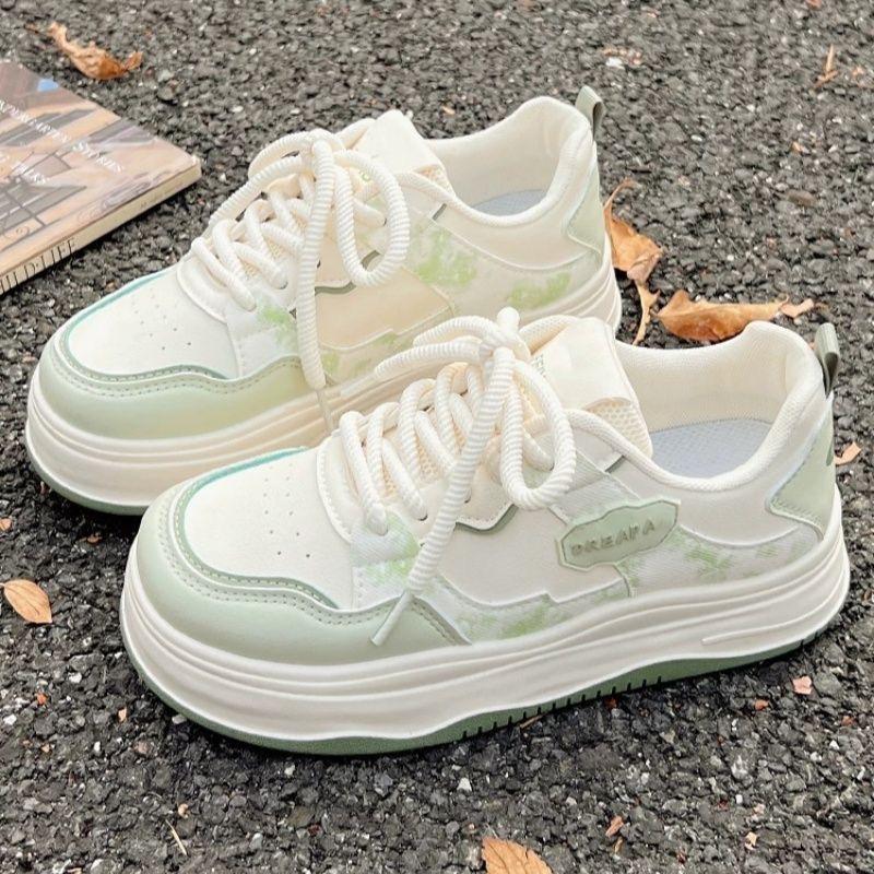 Spring and Autumn New Round Toe Thick Sole Comfortable Women's Shoes Fashionable New Elegant Breathable Sexy Casual Sports Shoes