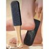 Double-Sided Foot Scrubber Set, Natural Wood Handle Design with Braided Cord, Professional Foot Care Tool To Remove Dead Skin, Calluses