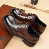 Fashion Platform Leather Brogue Shoes for Men Designer Soft-soled Business Men's Dress Shoes Spring Autumn Fashion Wedding Shoes Male