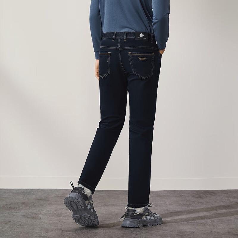 

Qipai Мужские теплосберегающие повседневные джинсы прямого кроя 34