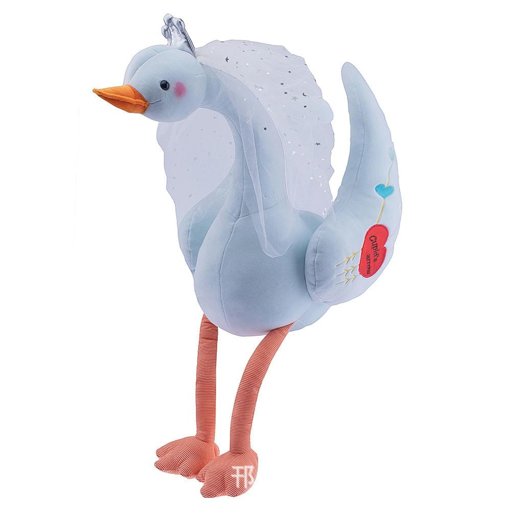 

White Elegant Swan Plush Toy Cute Cartoon Stuffed Animal Girls Kid Gift Birthday 35cm синий
