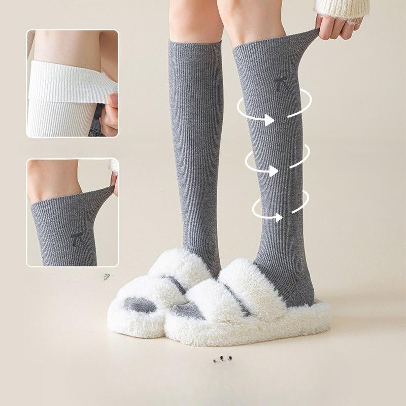 Schleifen-Kniestrümpfe für Damen, Frühlings- und Herbststil, Lange Oberschenkelhohe Strümpfe, Rutschfest, Leicht pressend, Schlankmachende Bein-Socken, Schwarze Schlankmachende Lange Socken