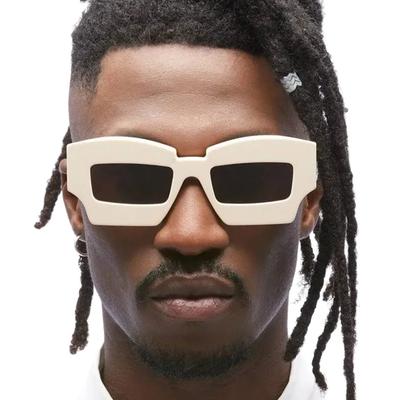 Fashion Irregular Square Sunglasses Funny Party Asymmetrical Sun Glasses Women Men Designer Personality Black