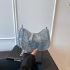 Women Shoulder Bag Fashion Denim Shoulder Bag, Simple Solid Color Handbag, Women's Chain, Underarm Hand, Women's Bag