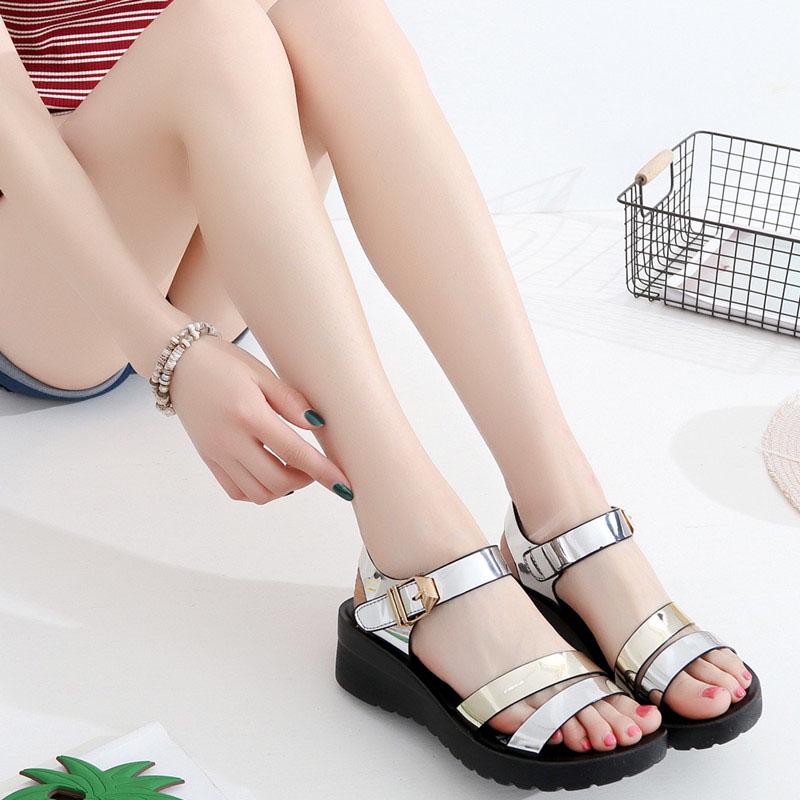 Verano Damas Sandalias Mujer Zapatos Verano Roma Sólido Redondo Puntera  Plana Retro Elegantes Sandalias Damas Trabajo Zapato Mujer Casual Plus Size  comprar a buen precio — entrega gratuita, reseñas reales con fotos —