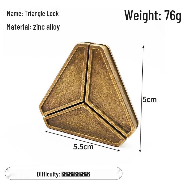 Zinc Alloy Kongming Puzzle Lock: Disentanglement Ring Educational Toy